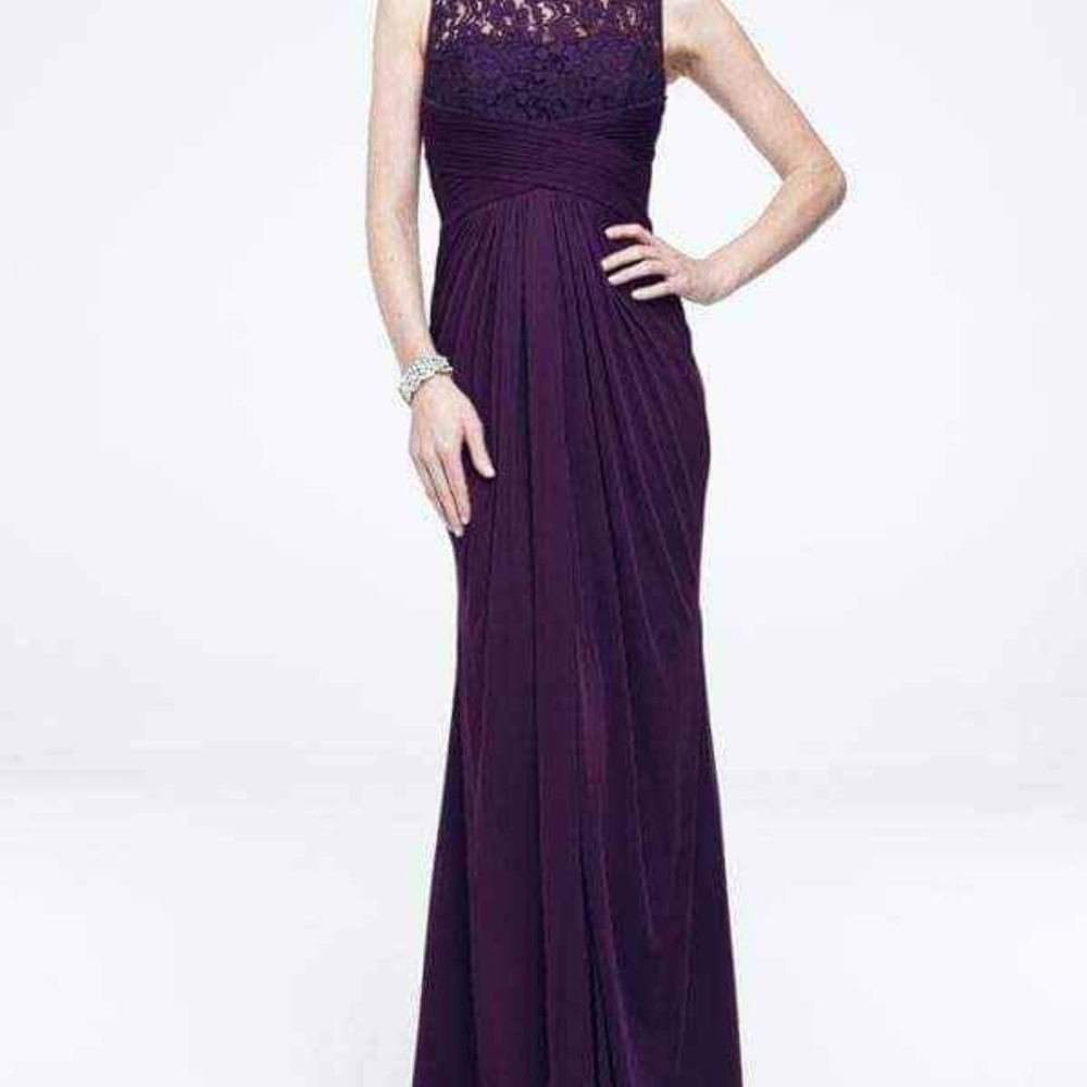Plum colored David's Bridal Dress